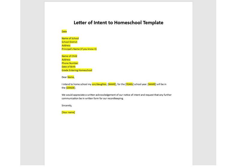 Homeschool Letter of Intent - Every Little Thing You Required to Know