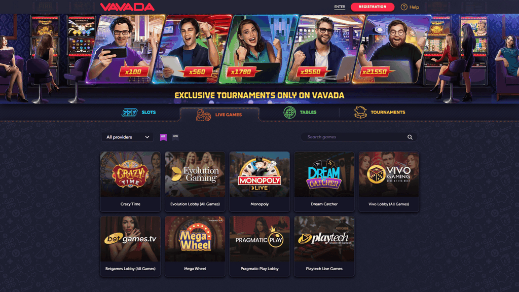 Зеркало и регистрация игорного заведения VAVADA