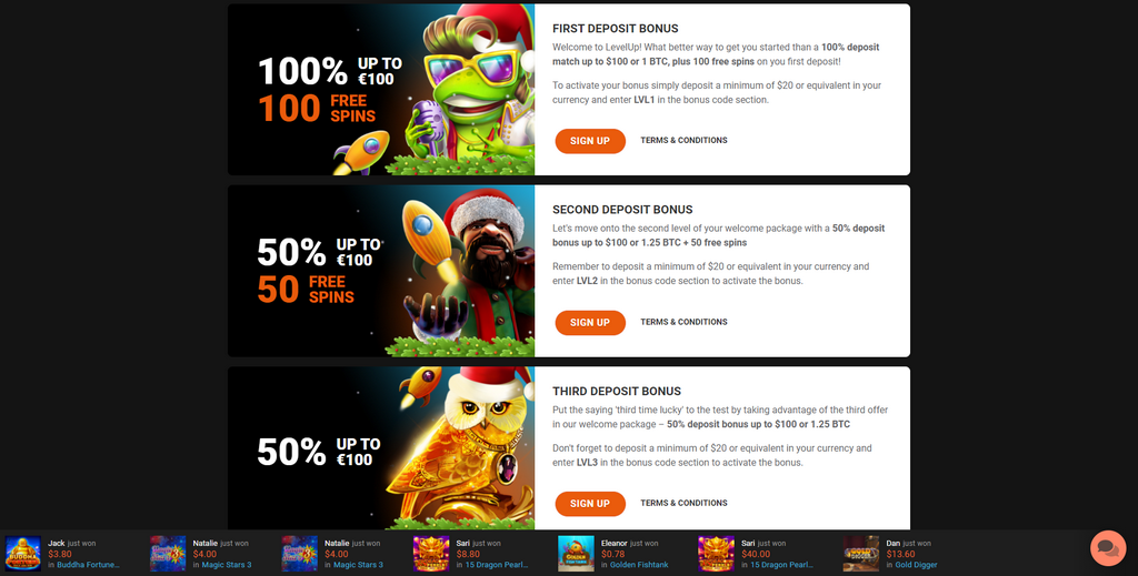 LevelUp Casino: Gambling Enterprise With Crypto & Split Second Payments