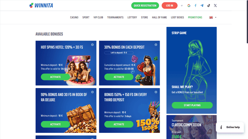 Recensione di Winnita Online Casino